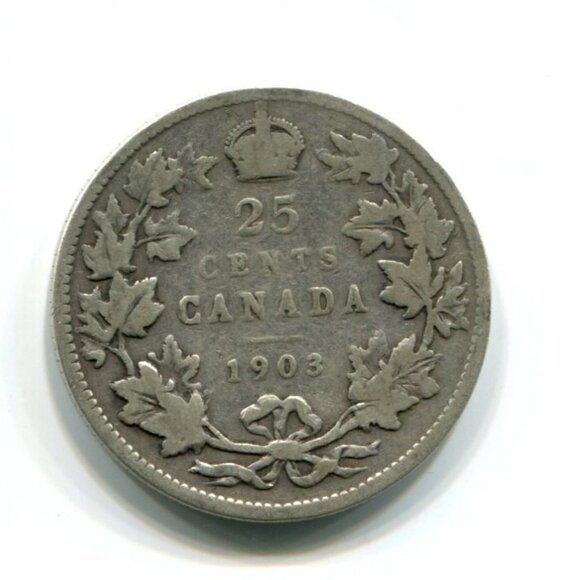 1903 Canada Silver 25c Coin (#1576) - Picture 1 of 2